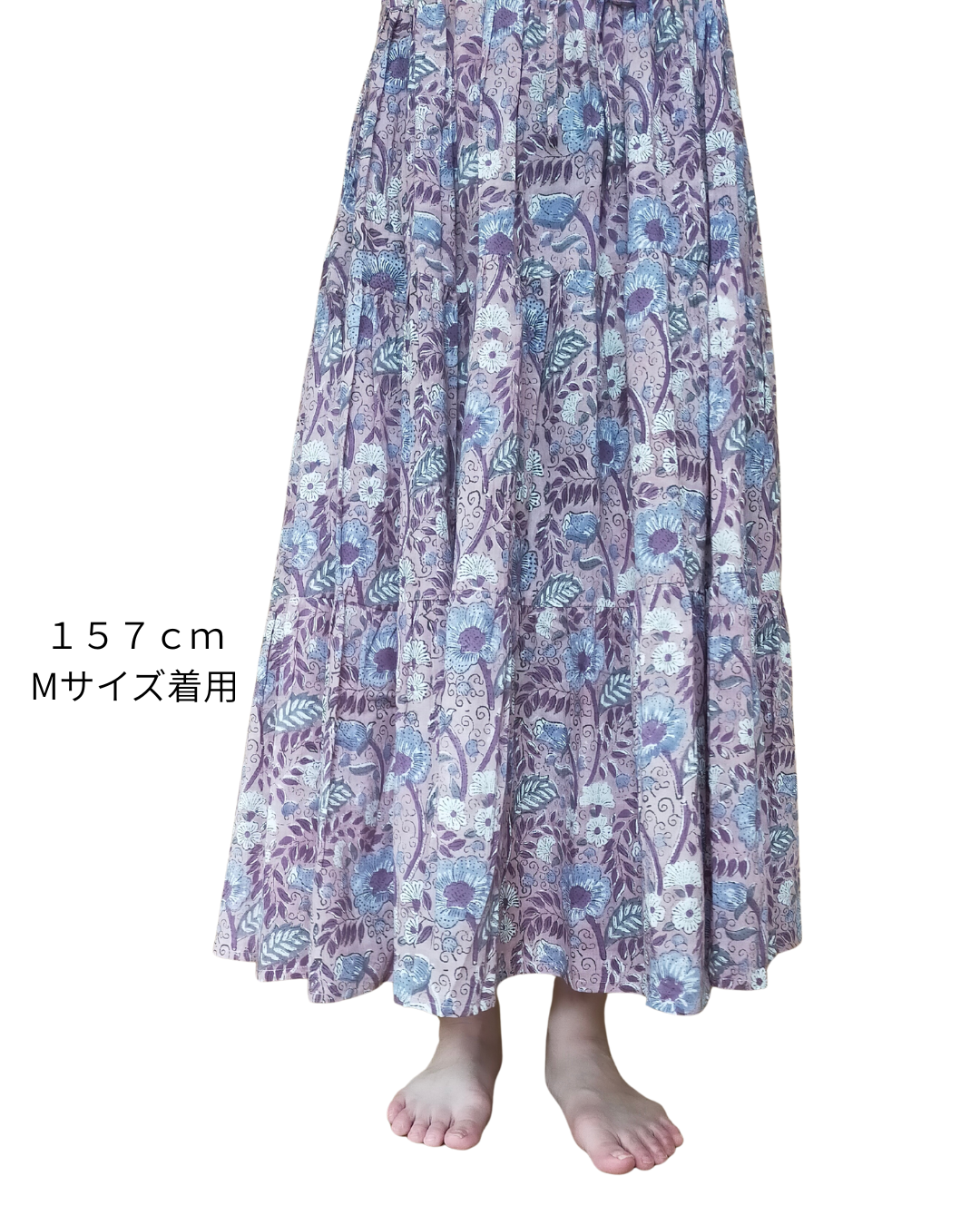 【華やかホワイト】ノースリーブワンピース