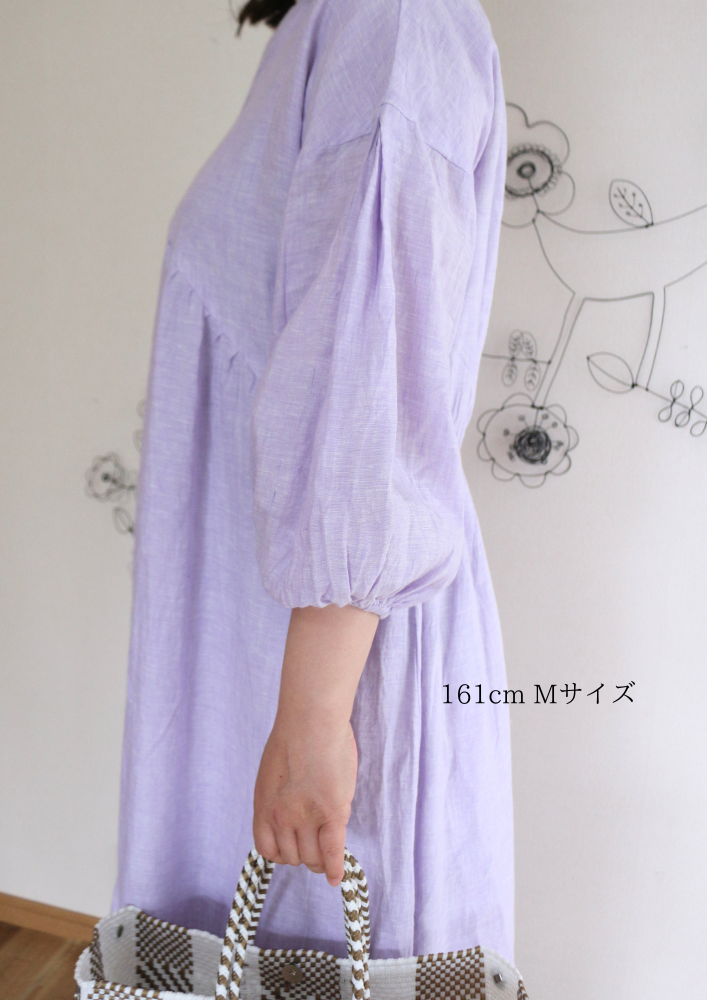 Uttam Series 高級リネンワンピース Misty Lavender