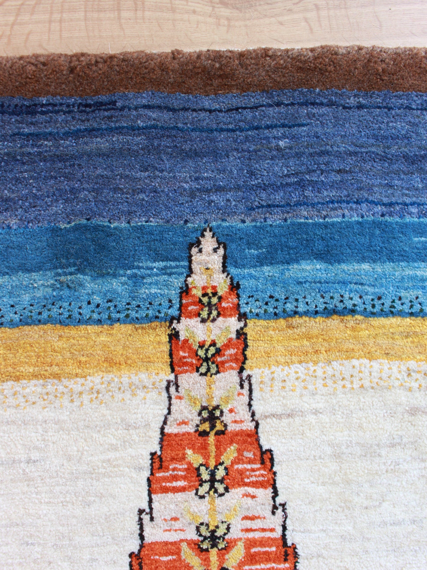 <出張中ギャッベ> Entrance Mini (93cm×65cm) 202311051