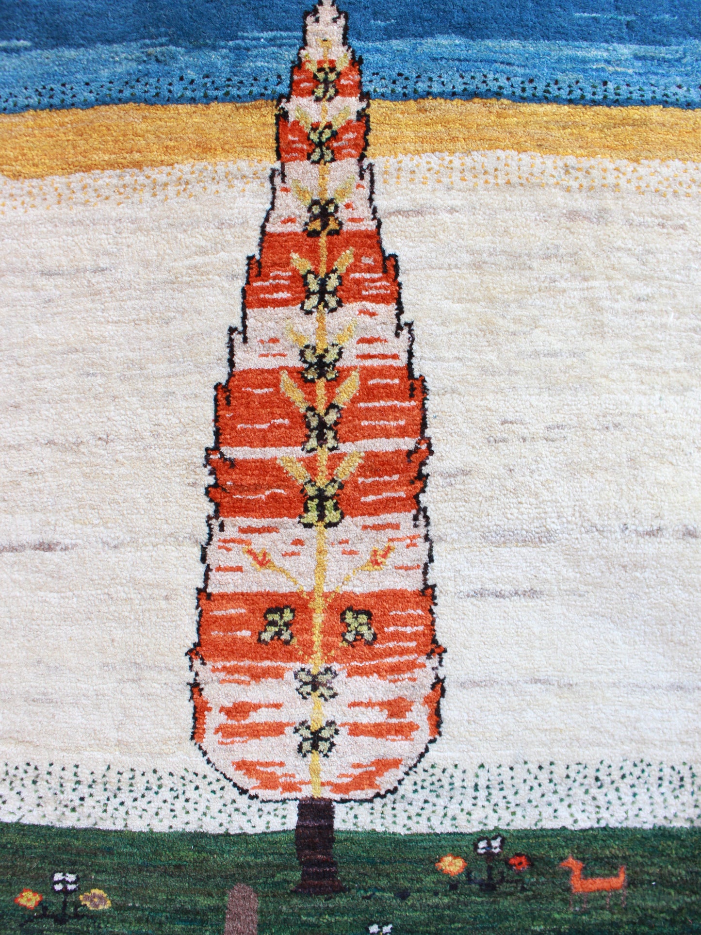 <出張中ギャッベ> Entrance Mini (93cm×65cm) 202311051