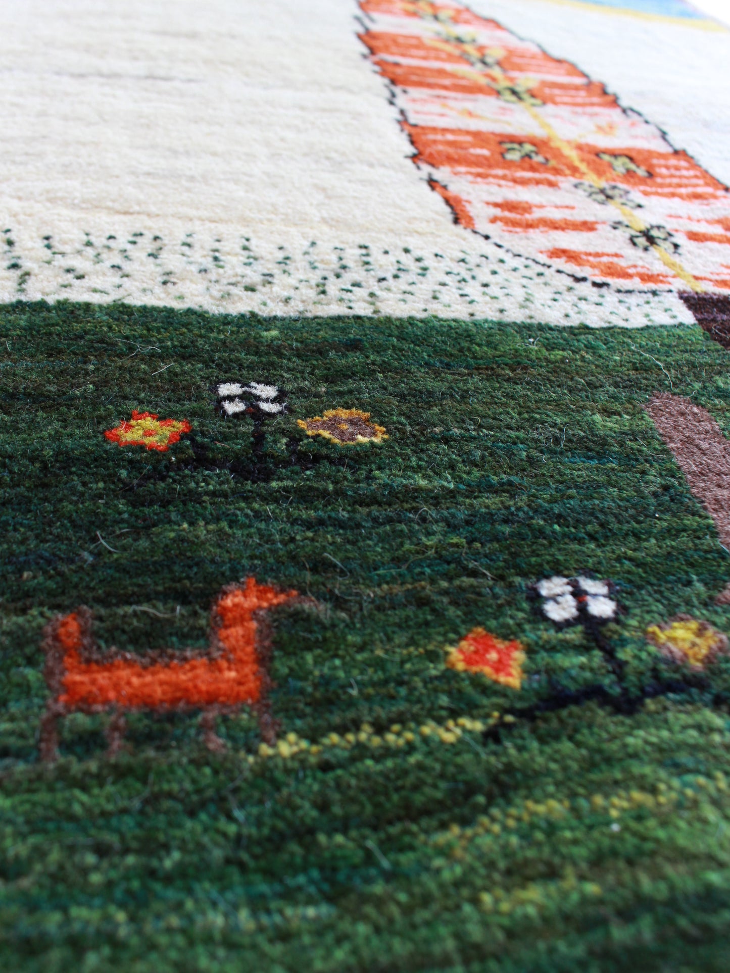 <出張中ギャッベ> Entrance Mini (93cm×65cm) 202311051