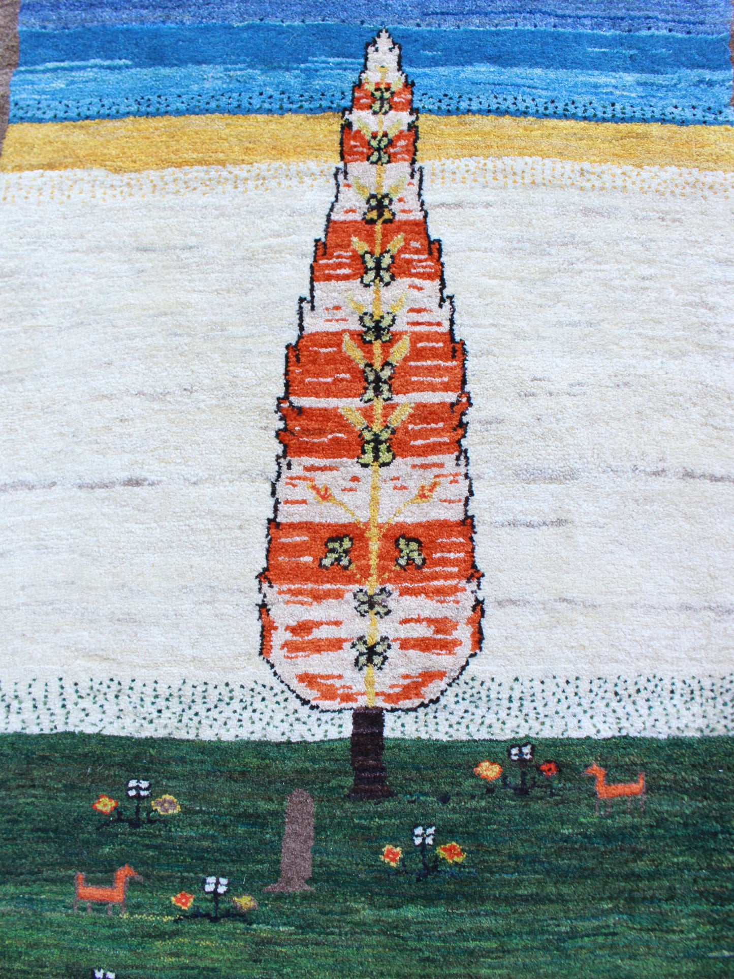 <出張中ギャッベ> Entrance Mini (93cm×65cm) 202311051