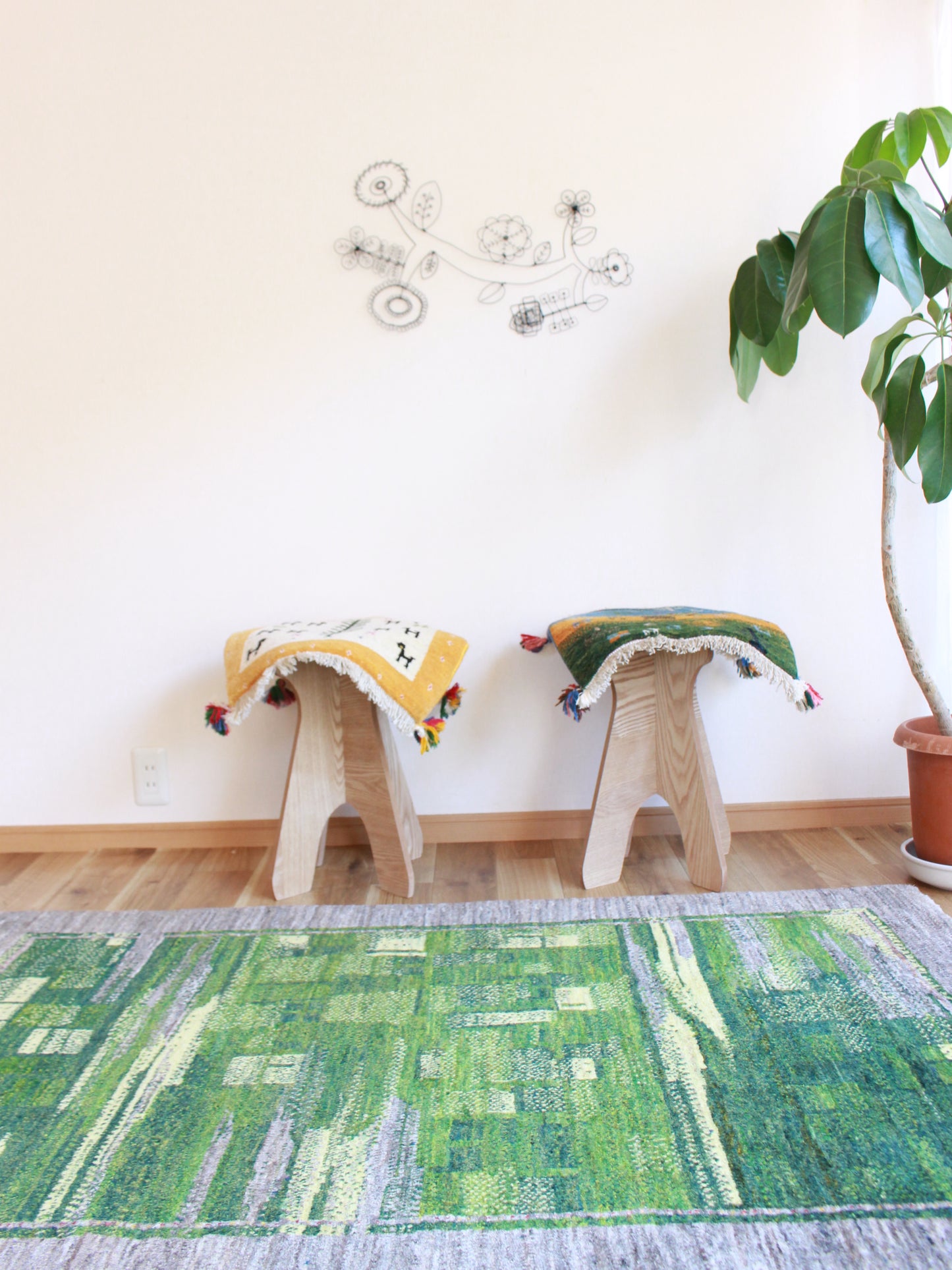 ギャッベ Accent Rug (158cm×110cm)