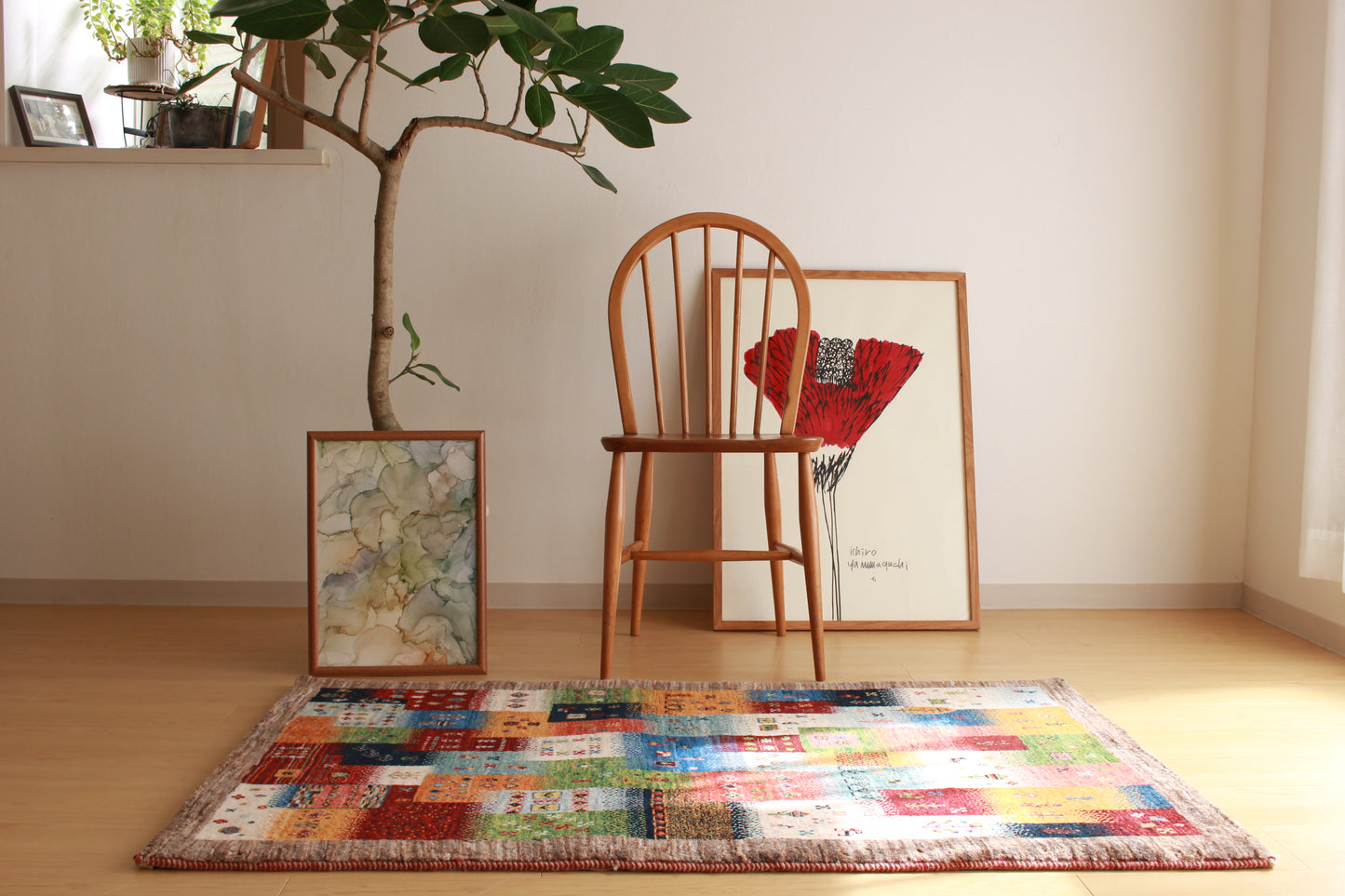 ギャッベ Accent Rug (135㎝×86㎝) 014
