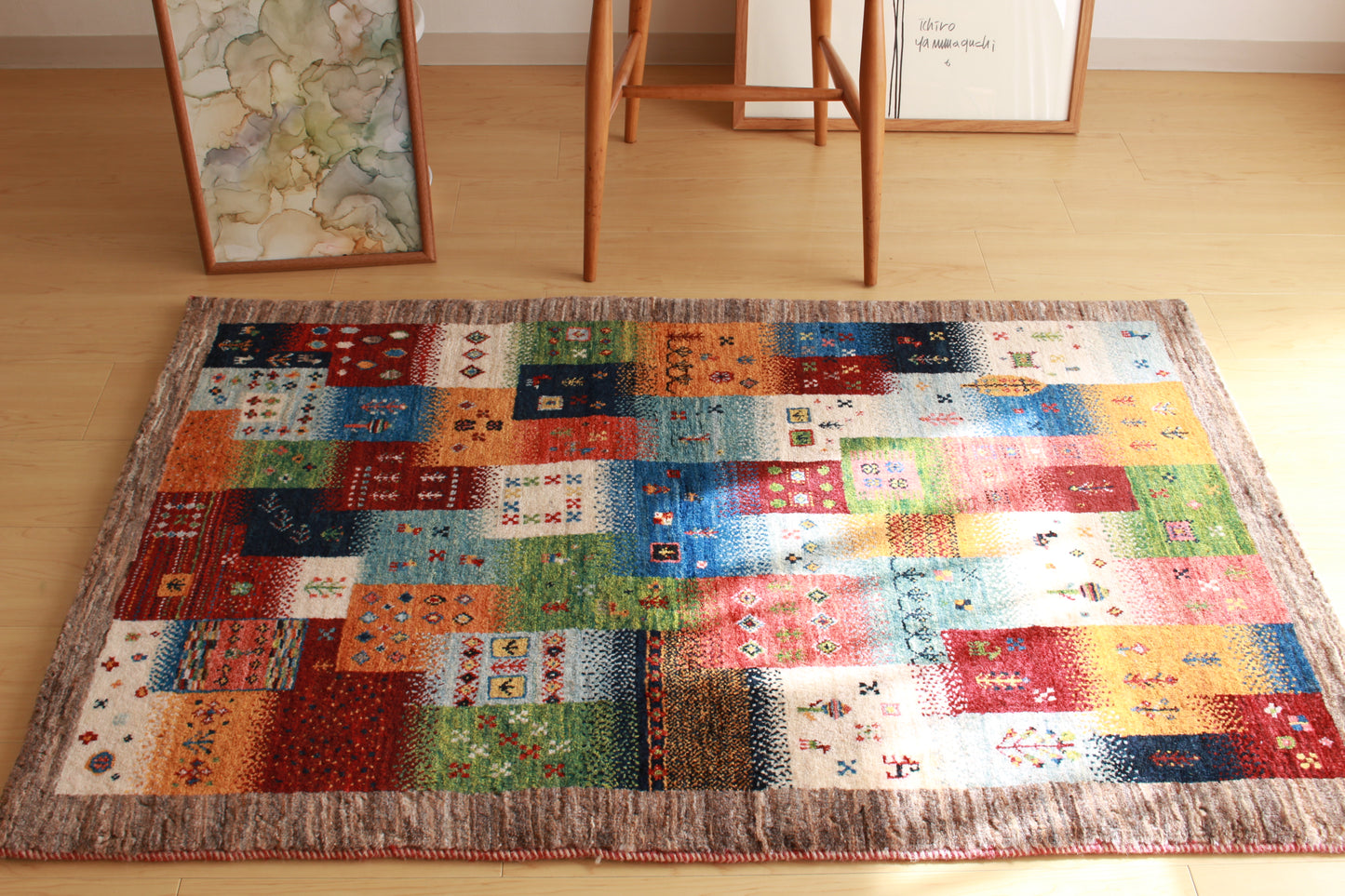 ギャッベ Accent Rug (135㎝×86㎝) 014