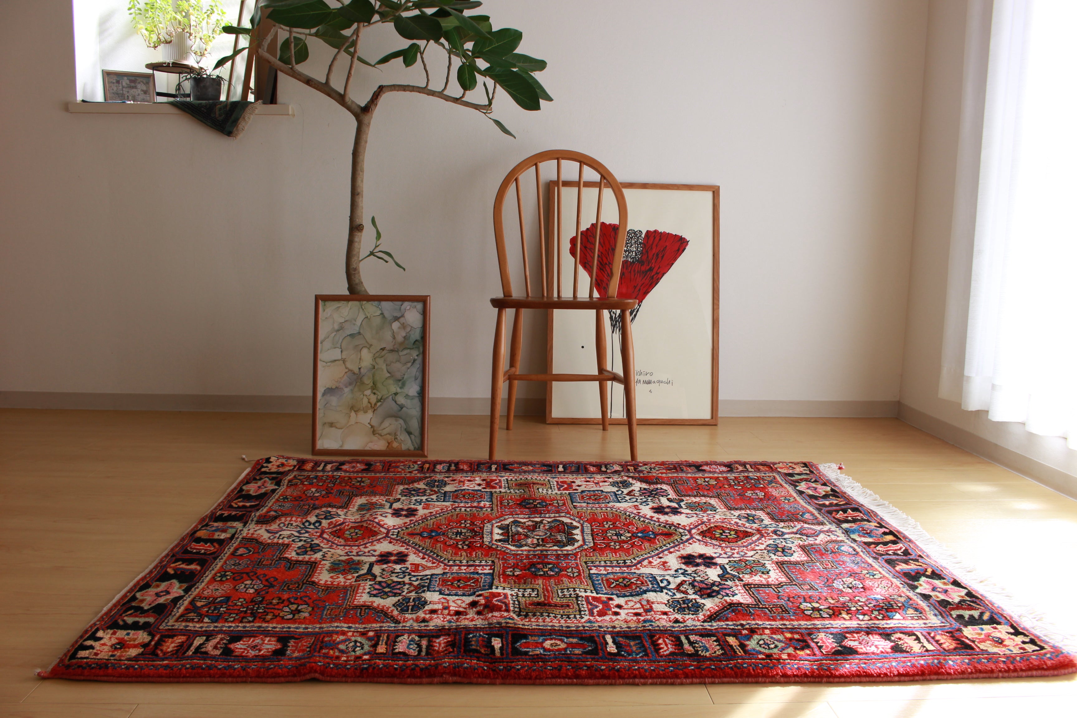 ペルシャ絨毯 ハマダン産 Accent Rug (148cm×118cm)049 – NARUTREE