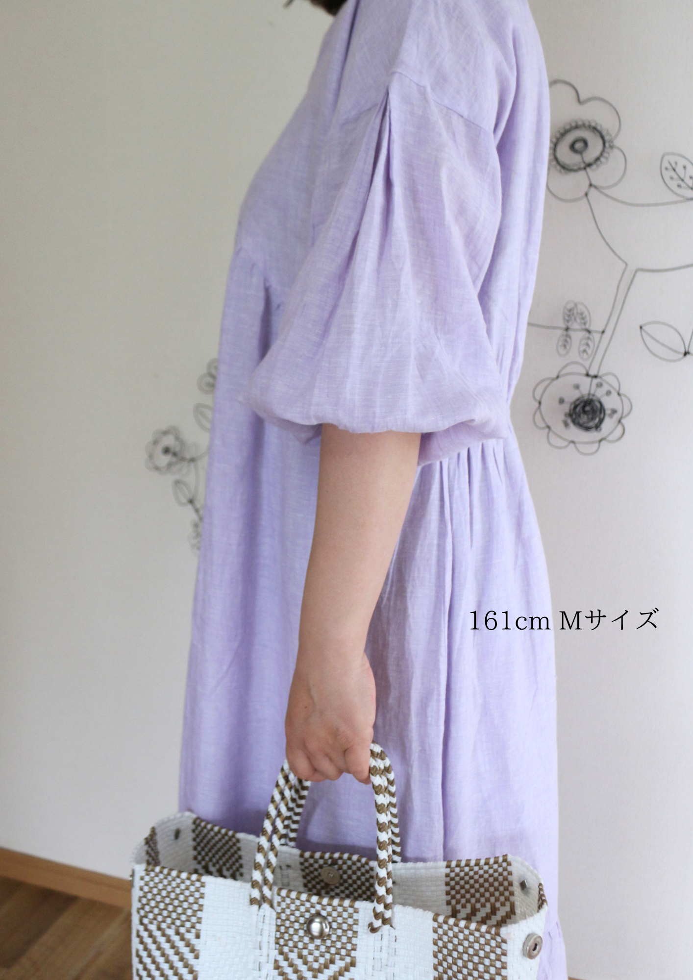 Uttam Series 高級リネンワンピース POWDER BLUE