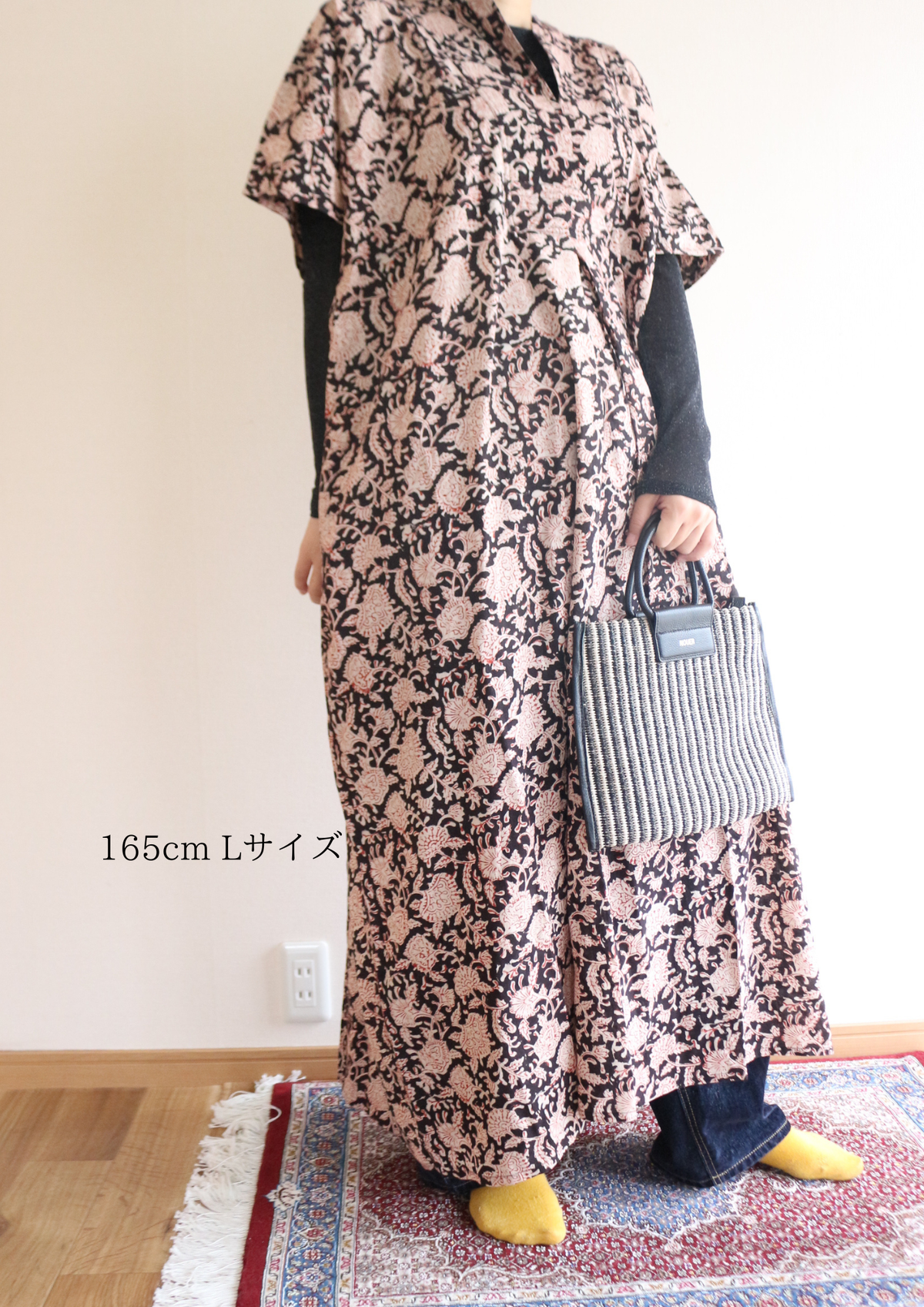 SHIBORI カフタン インディゴブルー