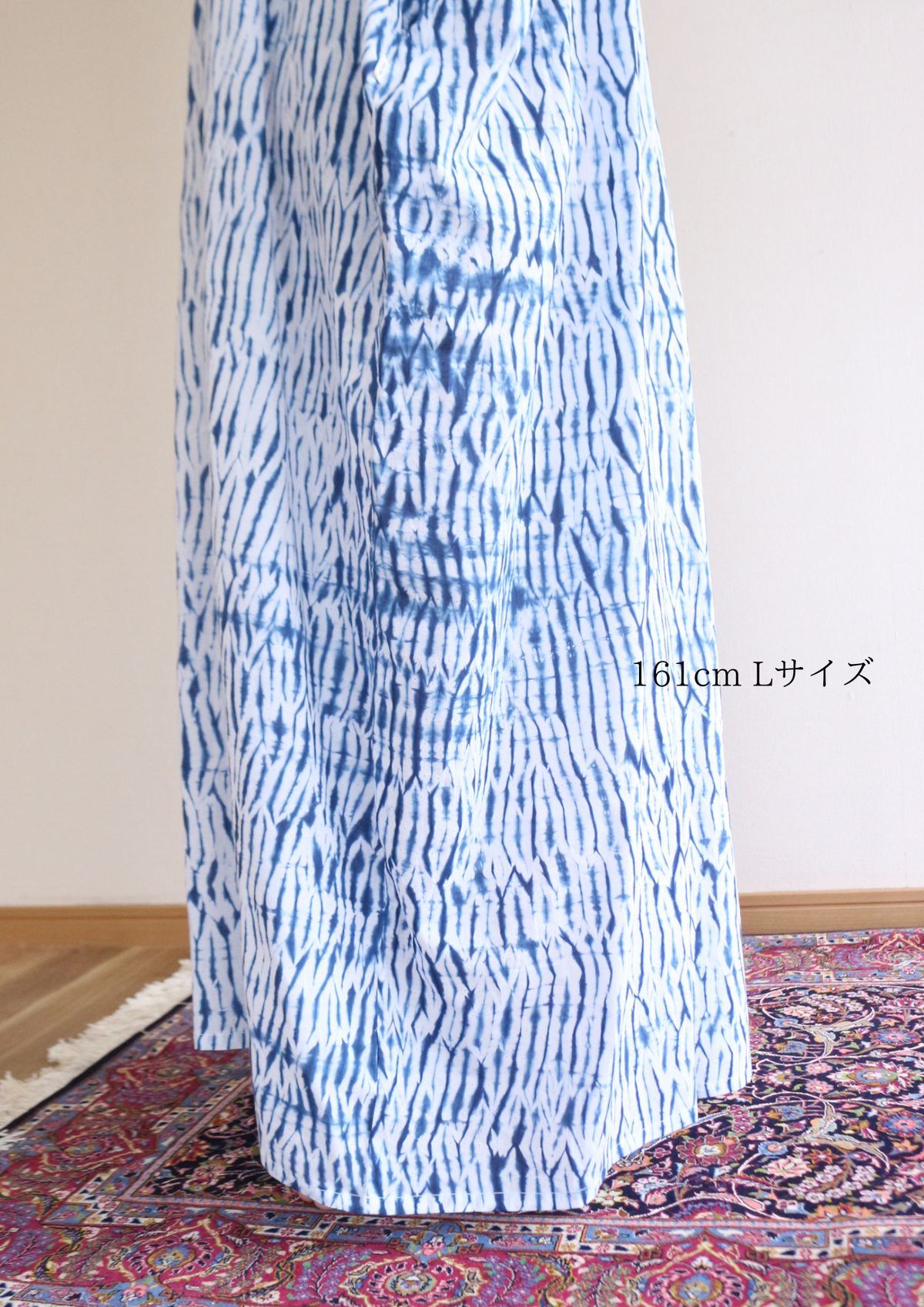 SHIBORI カフタン インディゴブルー