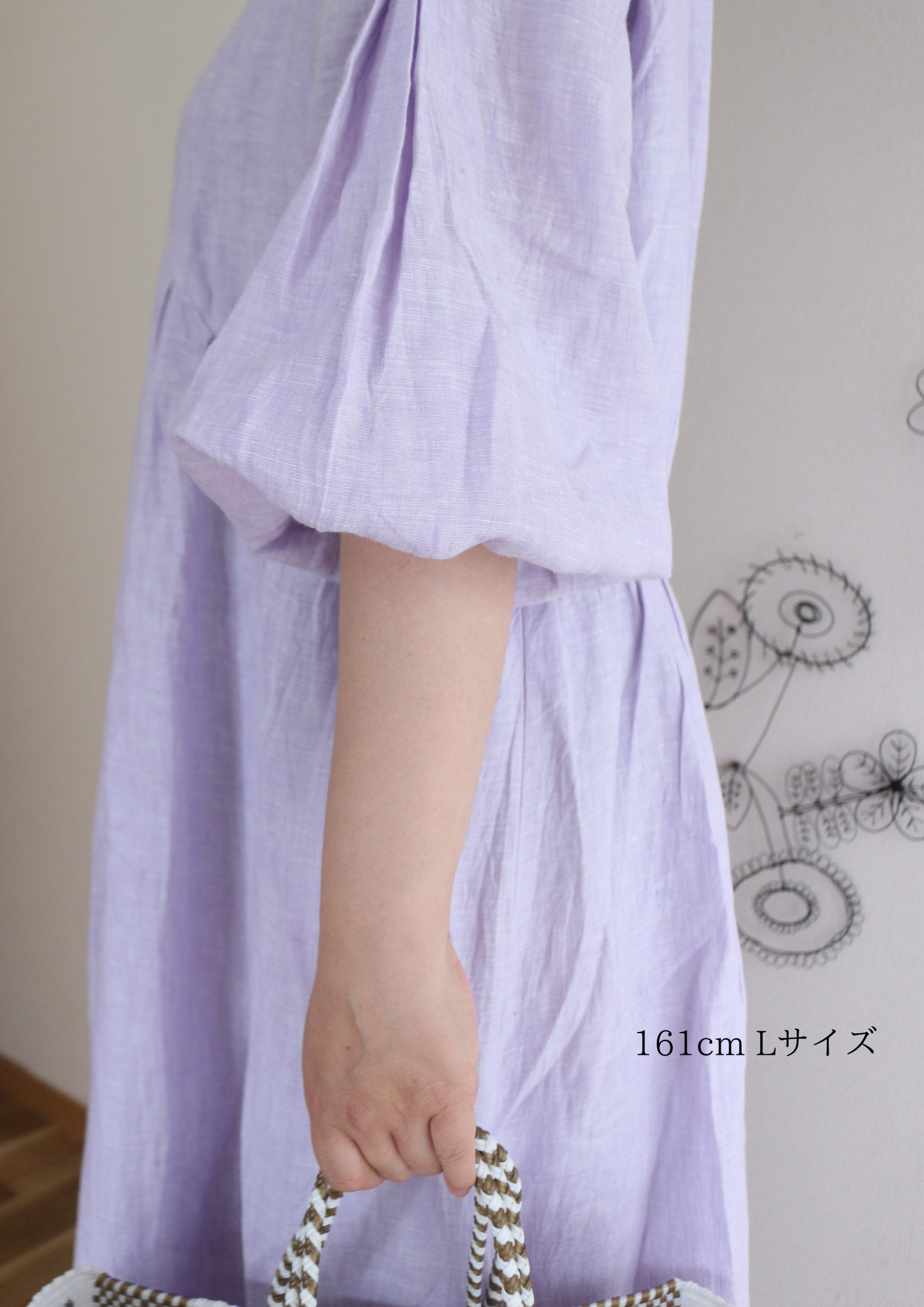 Uttam Series 高級リネンワンピース POWDER BLUE