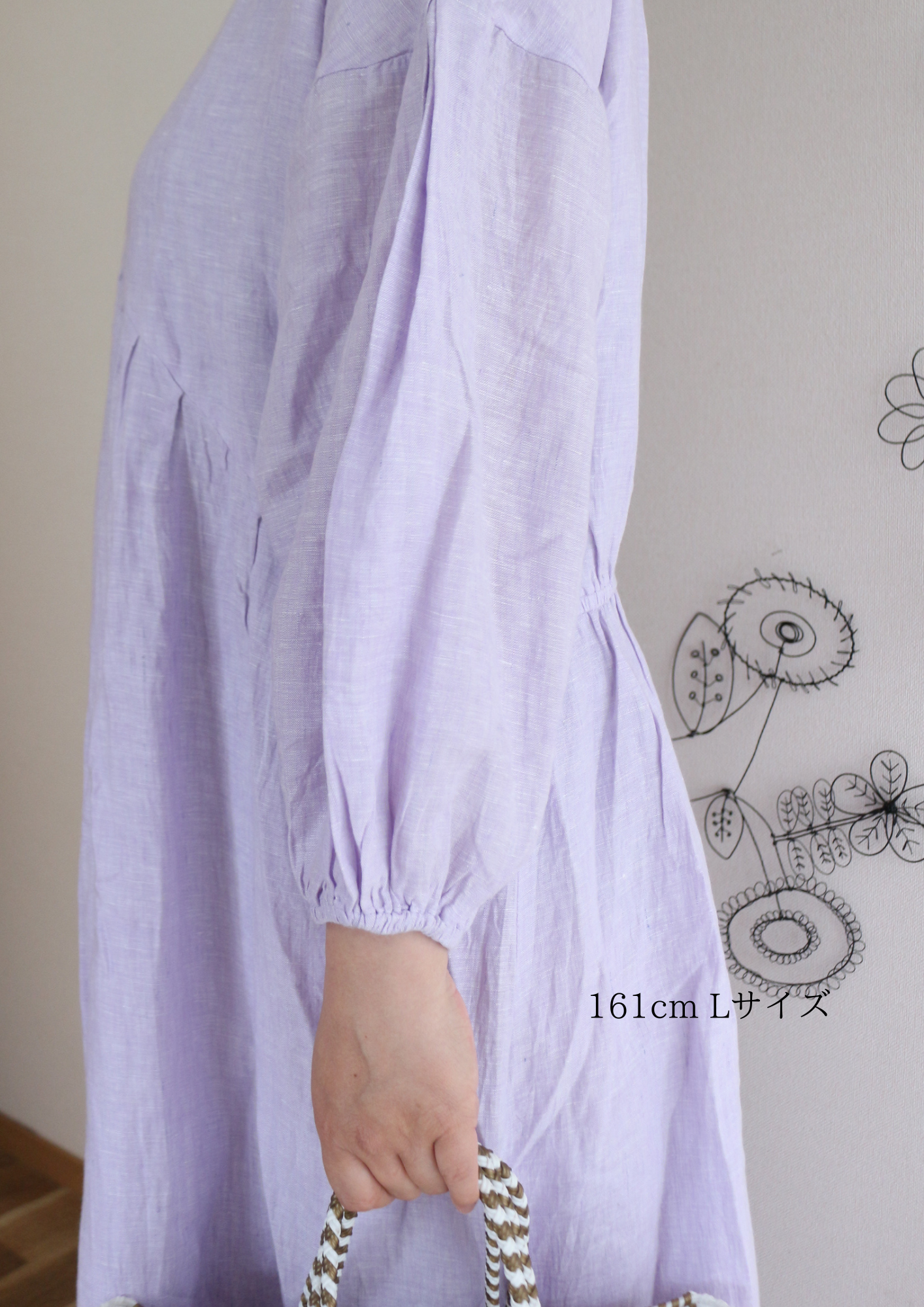 Uttam Series 高級リネンワンピース Misty Lavender