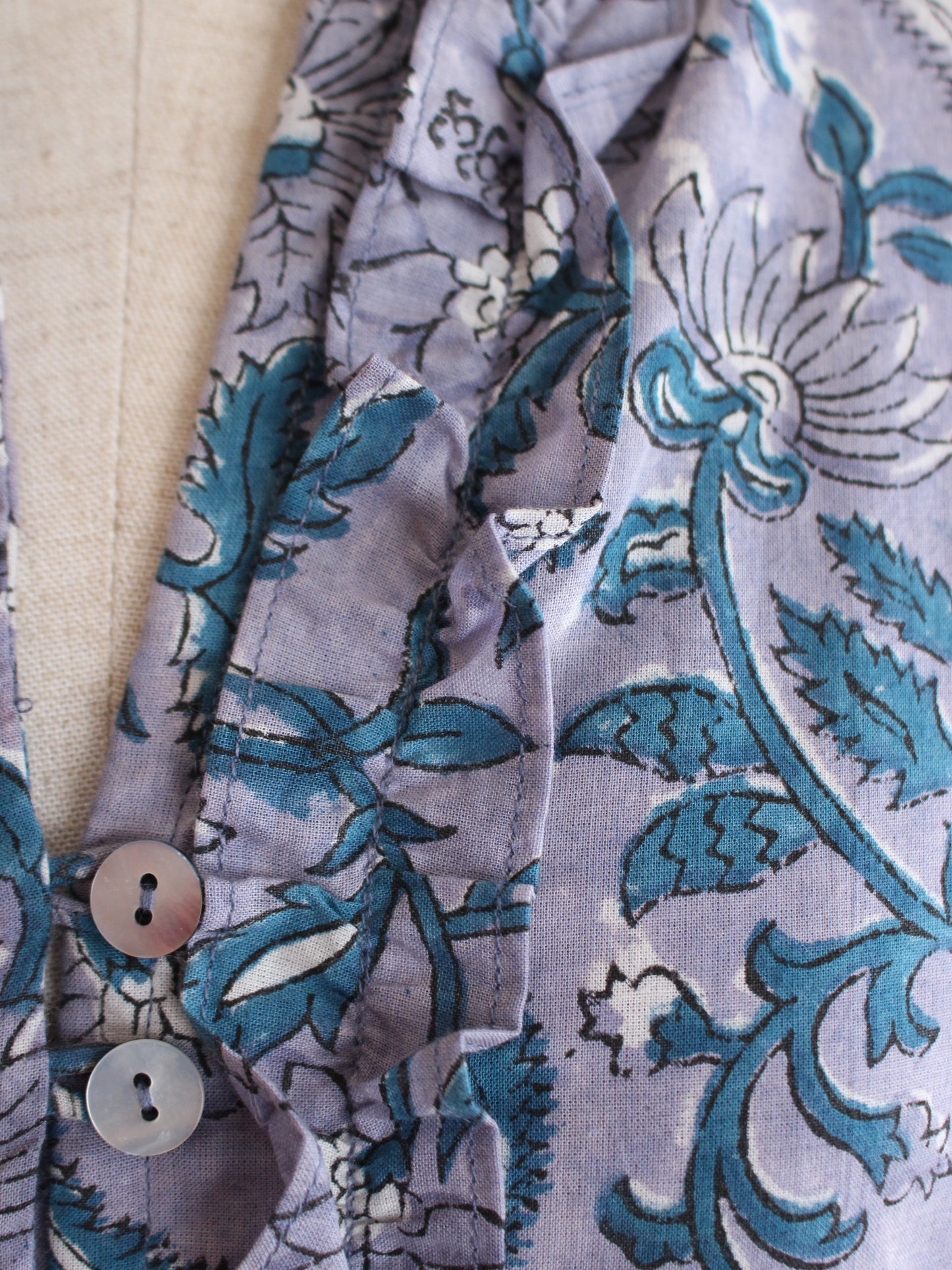 【ダークブルー】大人上品フリルワンピース