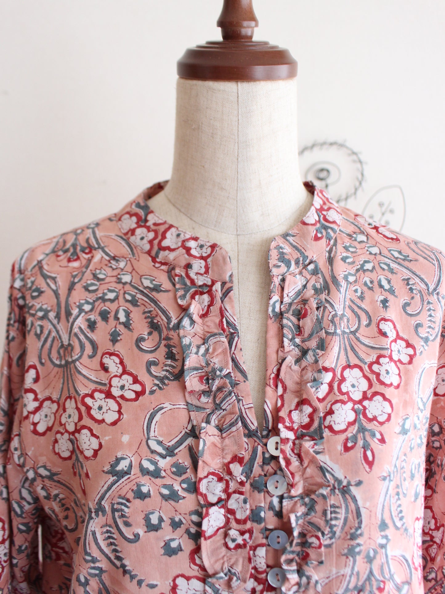 【シュリンプピンク】大人上品フリルワンピース