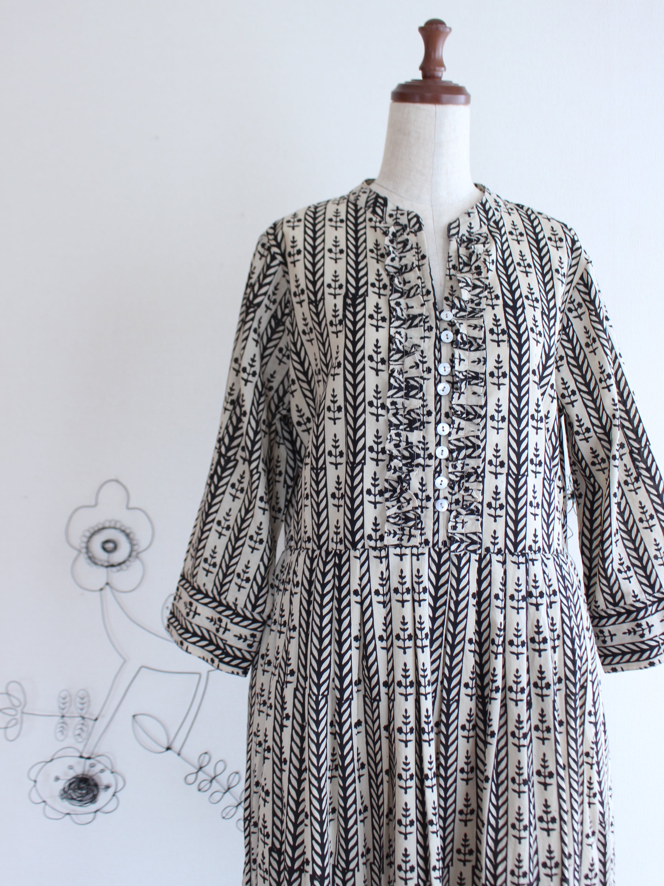 Garden～インド ブロックプリントワンピース～ – NARUTREE