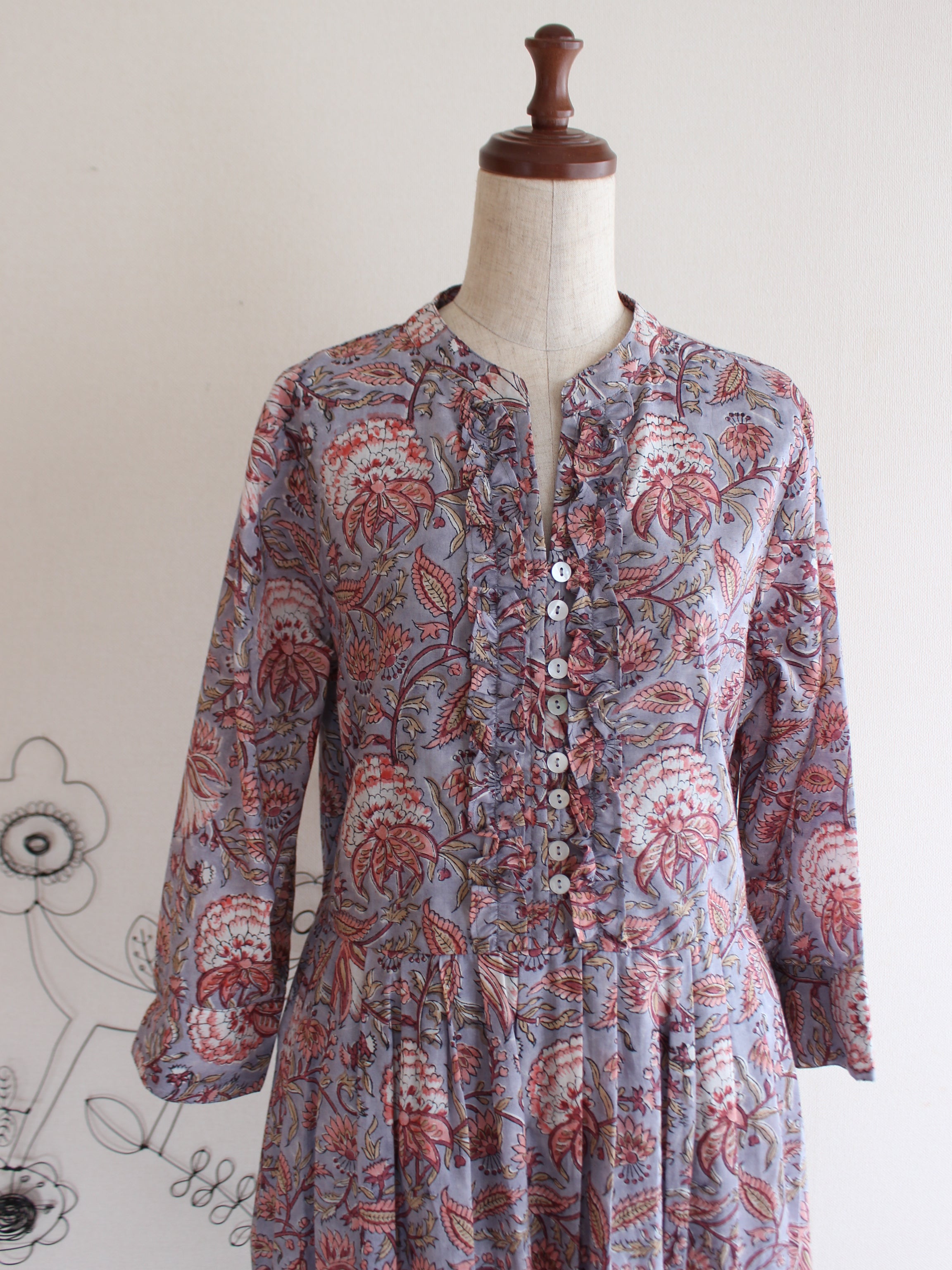 Garden～インド ブロックプリントワンピース～ – NARUTREE