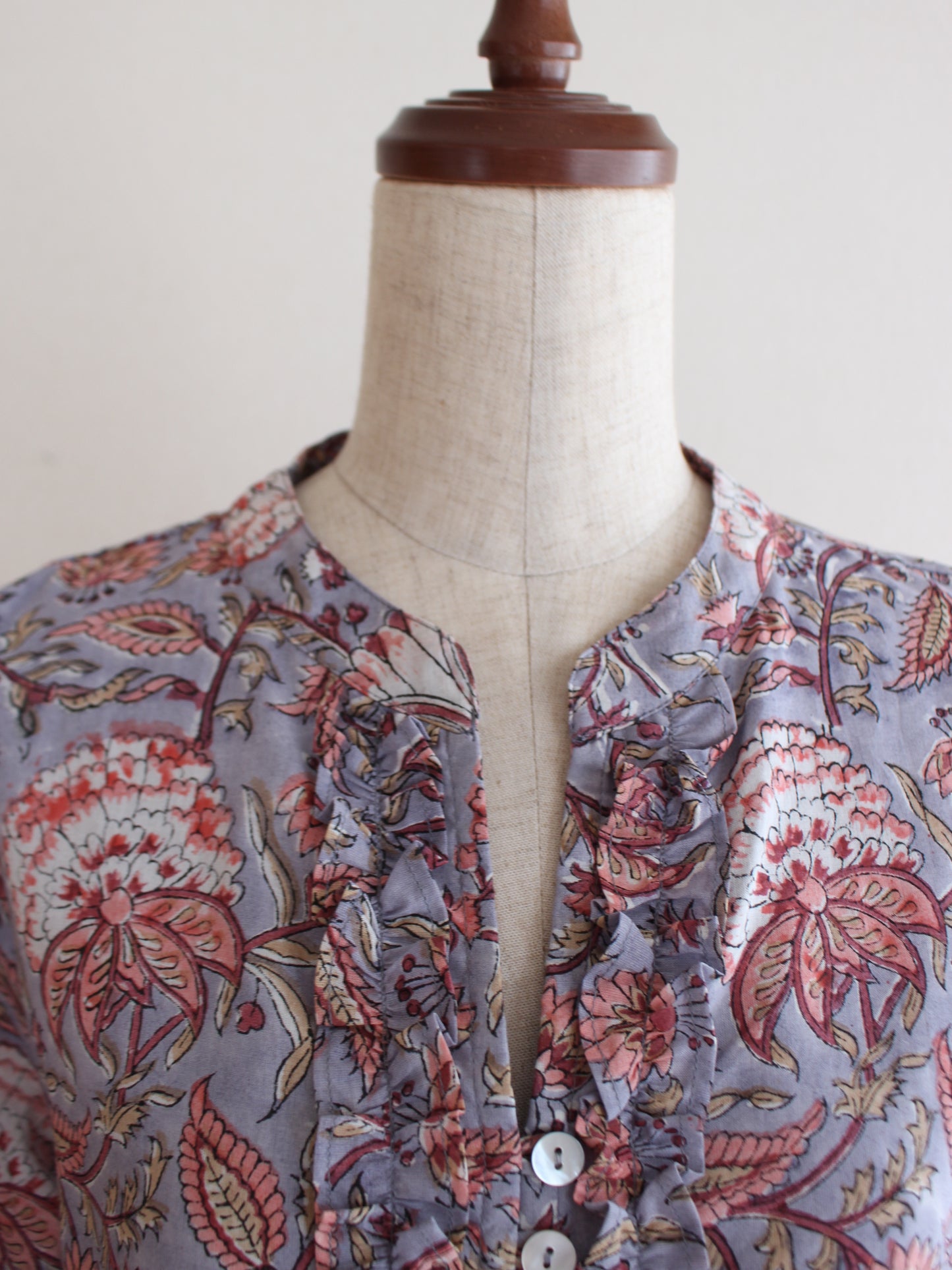 【ピンク牡丹】大人の上品フリルワンピース