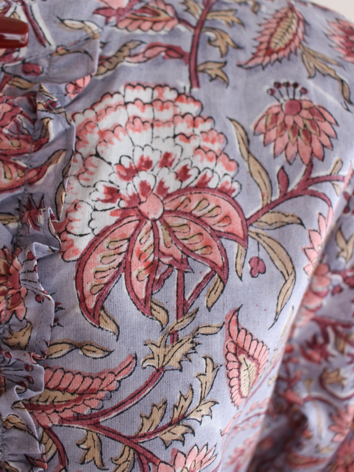 【ピンク牡丹】大人の上品フリルワンピース