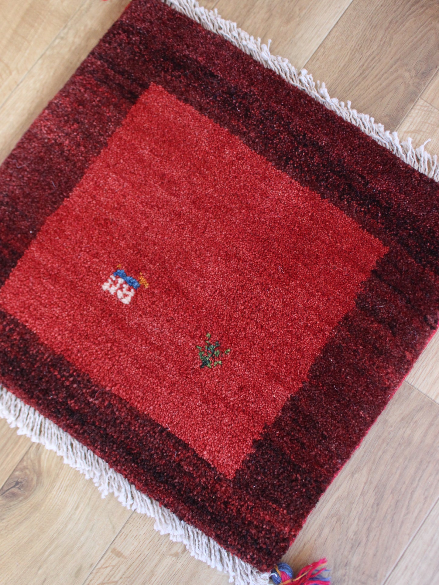 【専用】二つでとってもしっくりする赤ギャッベ