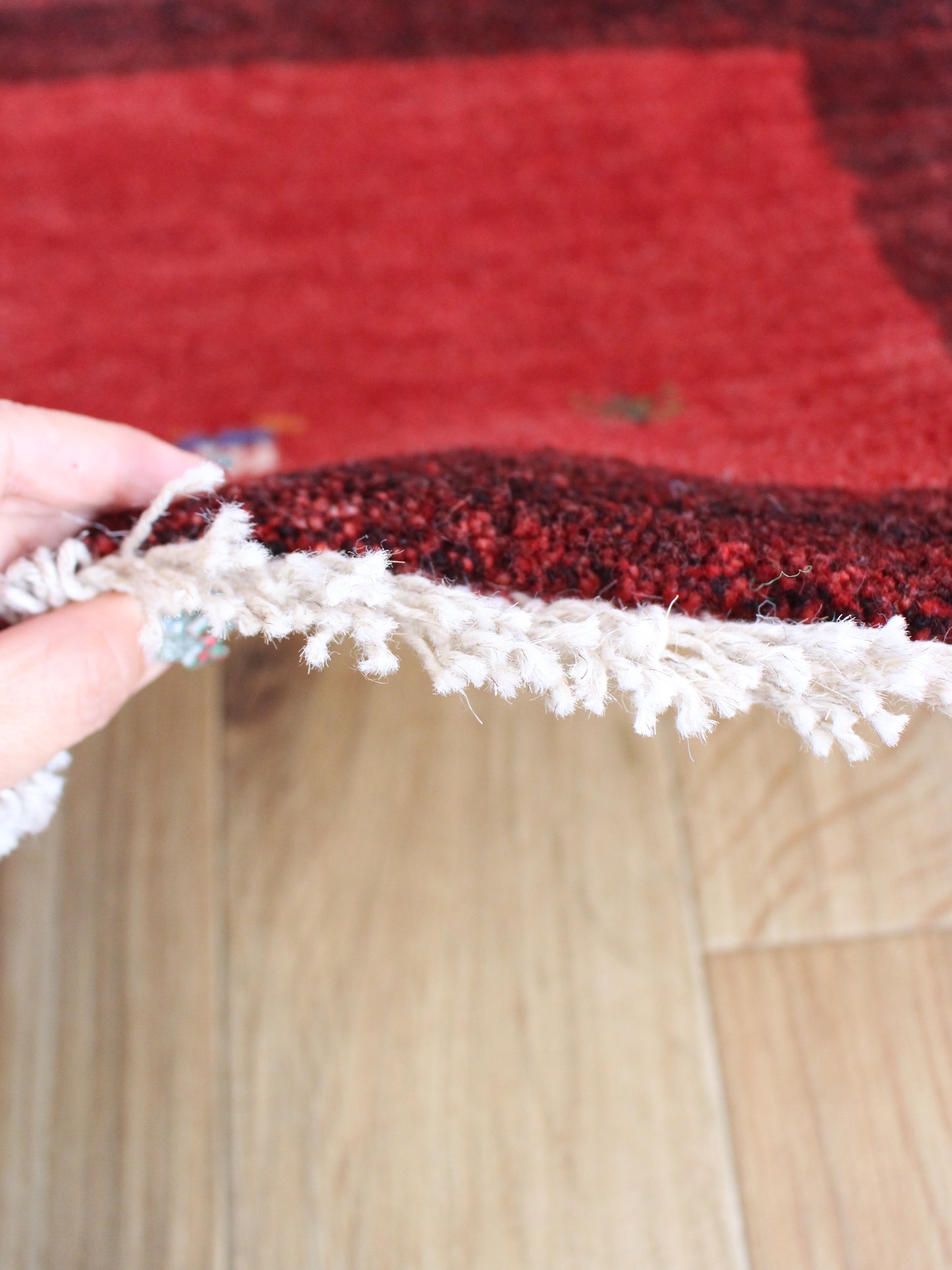 【専用】二つでとってもしっくりする赤ギャッベ