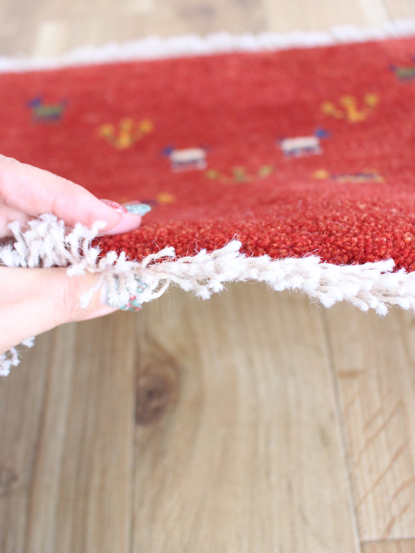 【専用】二つでとってもしっくりする赤ギャッベ