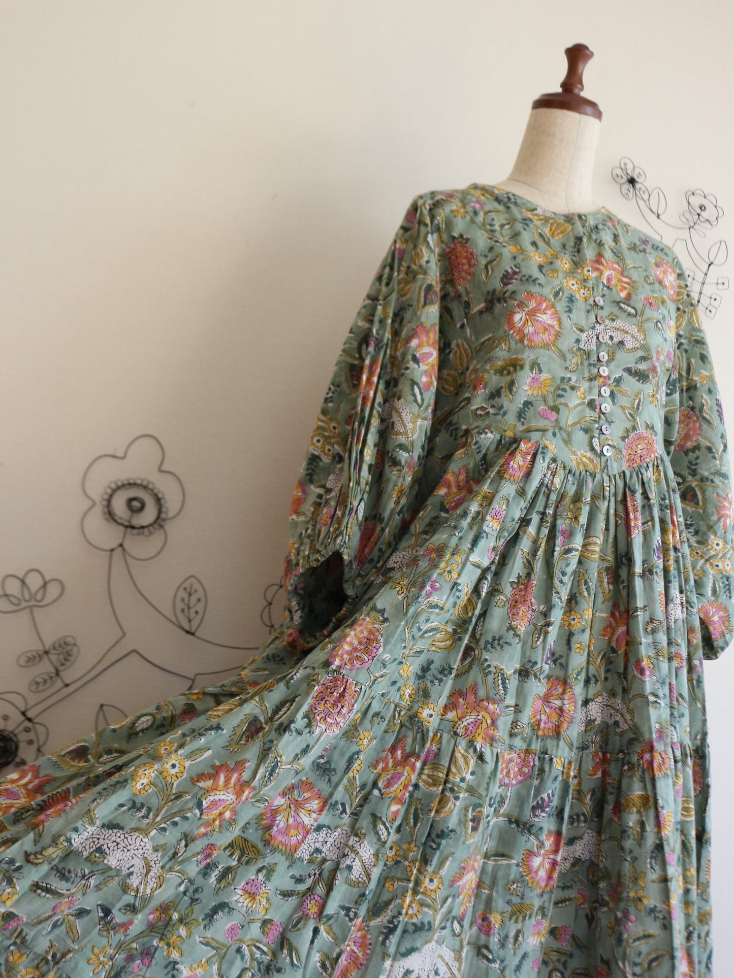 【春限定ダイアナドレス】ライトグリーン