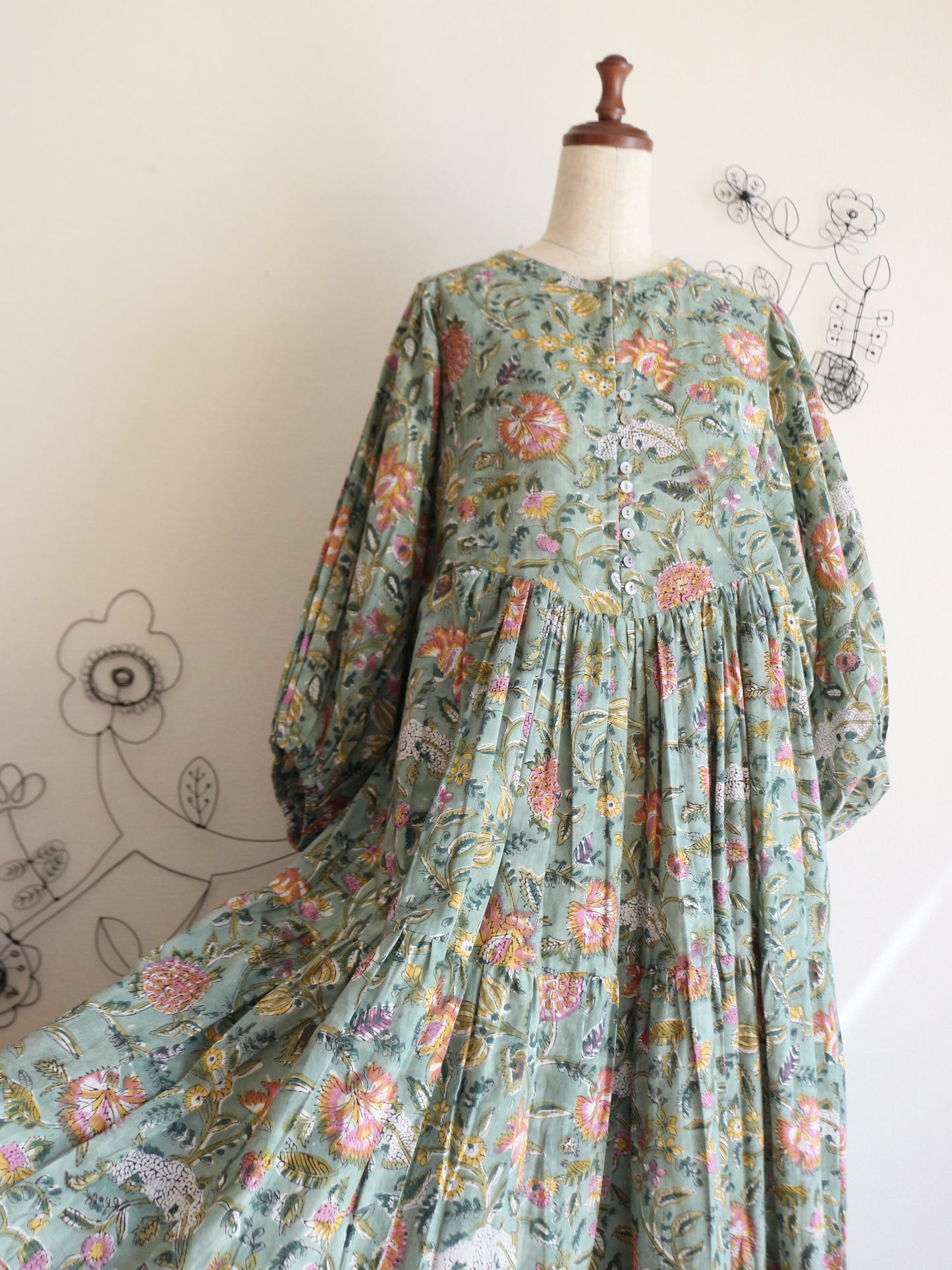 【春限定ダイアナドレス】ライトグリーン