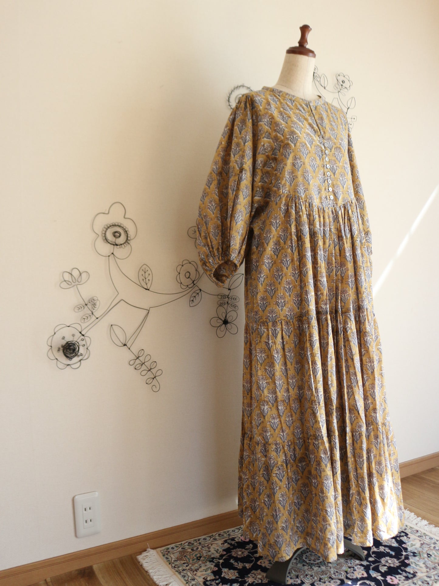 【春限定ダイアナドレス】マスタードイエロー