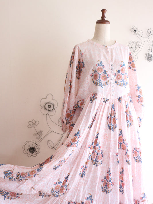 【春限定ダイアナドレス】フラワーオレンジ