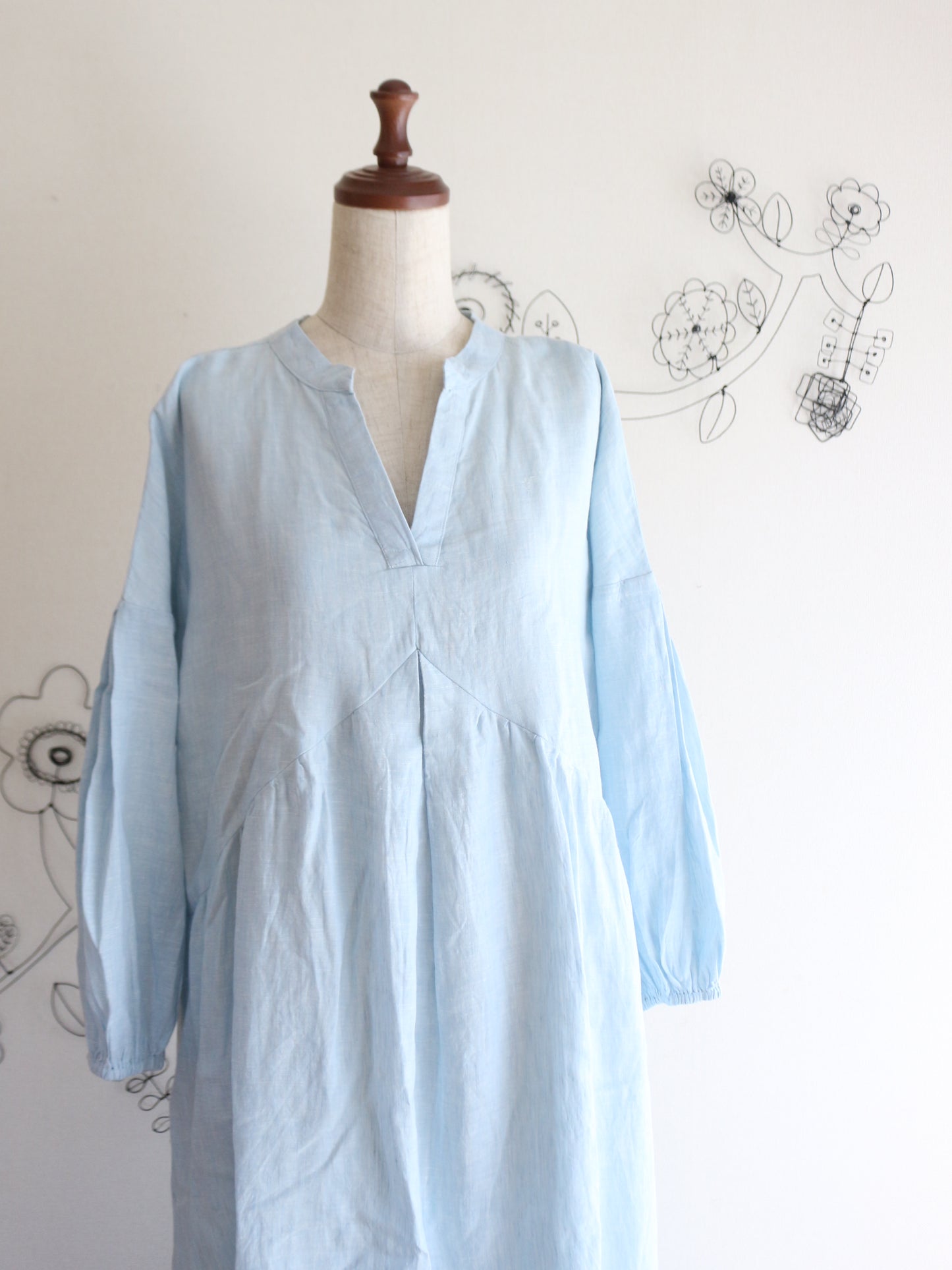 【発売間近！！！】Uttam Series 高級リネンワンピース POWDER BLUE