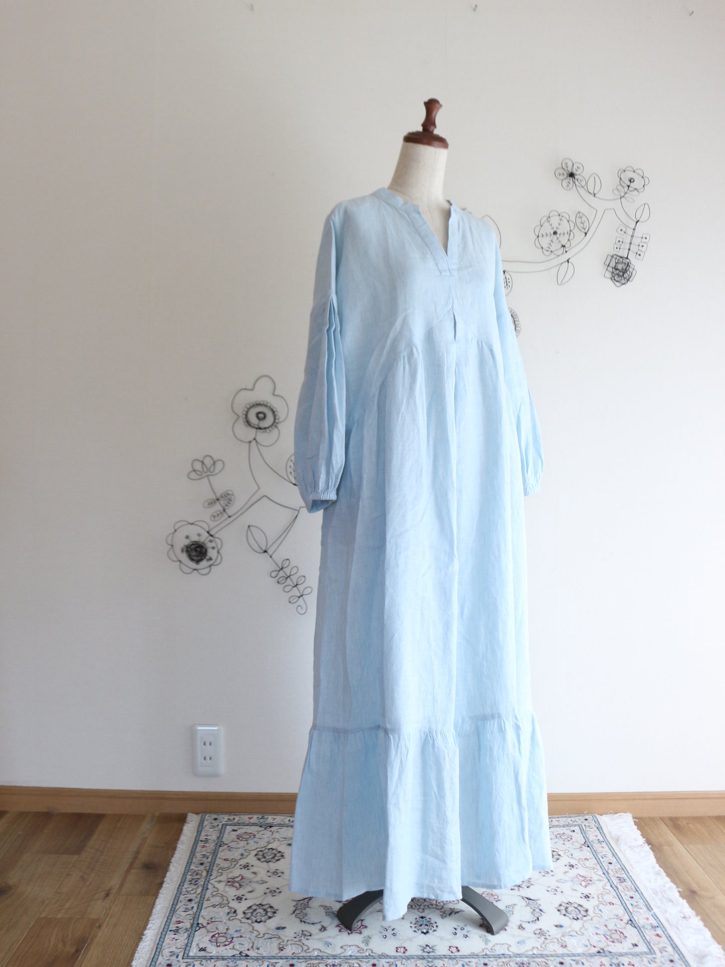 【発売間近！！！】Uttam Series 高級リネンワンピース POWDER BLUE