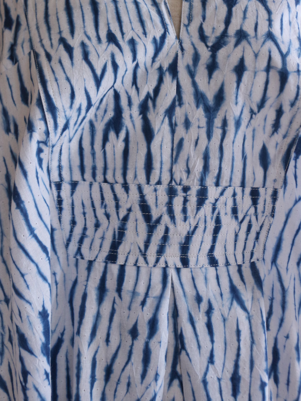 SHIBORI カフタン インディゴブルー