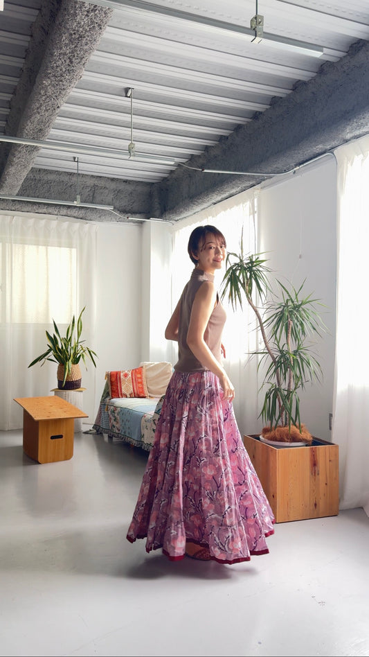 Majestic Flow Skirt 【Dusty Pink】